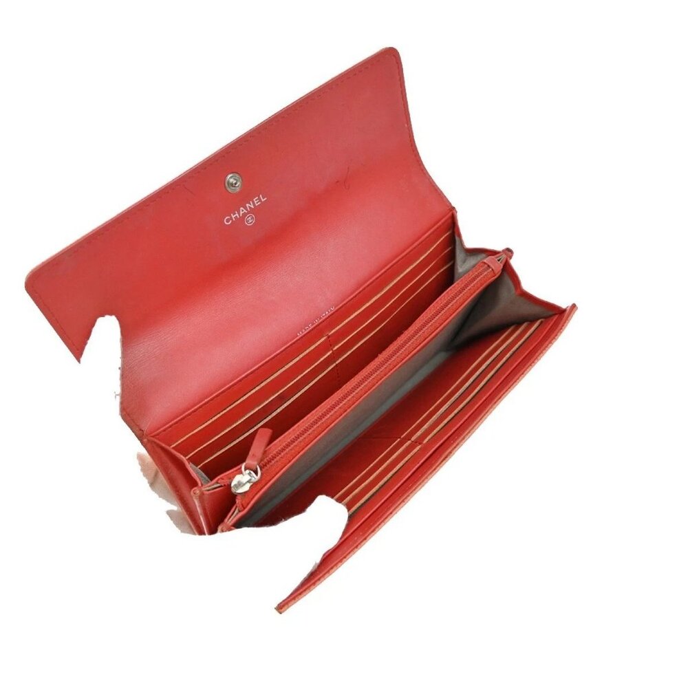 CHANEL CC Logo Long Bifold Wallet Grained Calfskin Leather Black 66EF984 - Picture 9 of 15